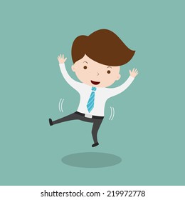 Happy businessman man,Vector EPS 10