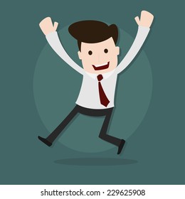 Happy businessman man,Vector EPS 10.