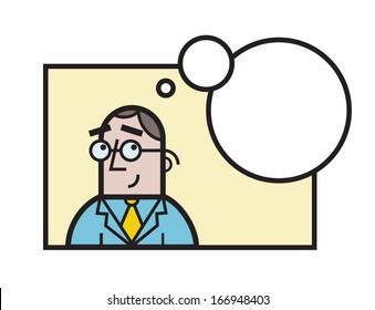 Pensamiento feliz de los empresarios