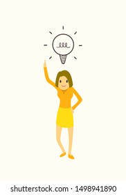 happy bussinesswoman having an idea