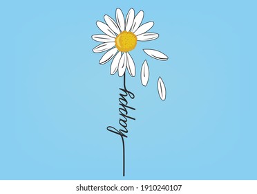 happy butterflies and daisies positive quote flower design margarita 
mariposa
stationery,mug,t shirt,phone case fashion slogan  style spring summer sticker and etc fashion design