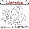 cartoon butterfly outline