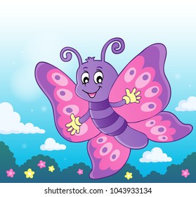 Happy butterfly topic image 7 - eps10 vector illustration.