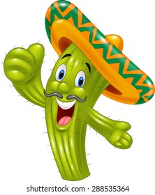 Happy cactus giving thumb up