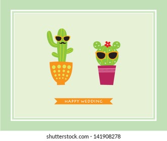 happy cactus wedding