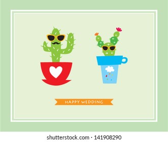 happy cactus wedding