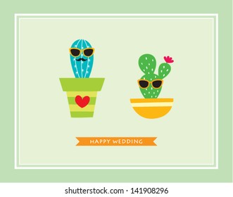 happy cactus wedding