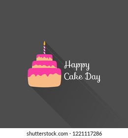 Happy cake day design template. Vector eps 10