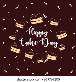 Happy Cake Day Logo Vector Template