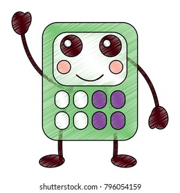 happy calculator school supplies kawaii icon image 