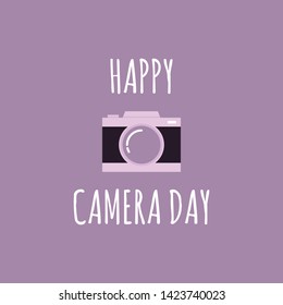 Happy camera day design template
