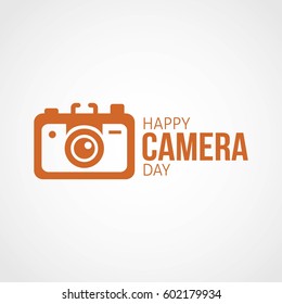 Happy Camera Day Vector Illustration. Suitable for greeting card, poster and banner.