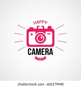 Happy Camera Day Vector Illustration. Suitable for greeting card, poster and banner.