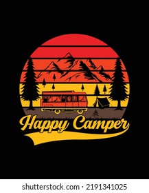 Happy Camper or Adventure T-shirt Design