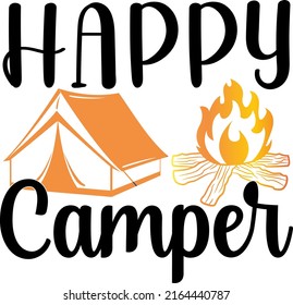 
Happy camper- Camping SVG graphic design