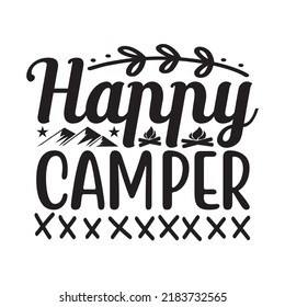 Happy Camper Printable Vector Illustration Stock Vector (Royalty Free ...