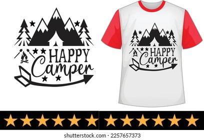 Happy camper svg t shirt design