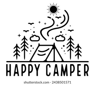 Happy camper Svg,Camping Svg,Hiking,Funny Camping,Adventure,Summer Camp,Happy Camper,Camp Life,Camp Saying,Camping Shirt svg