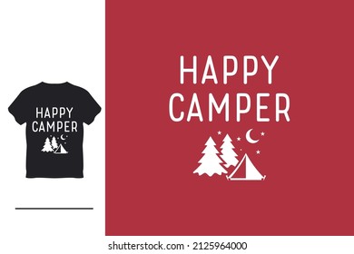 Happy camper t shirt design