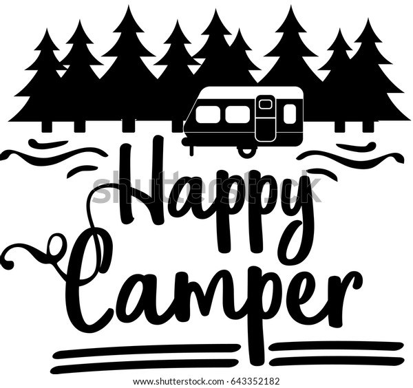 Happy Camper Vektor Download Happycamper Stock Vektorgrafik Lizenzfrei