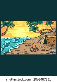 ilustración de la impresión del vector de cámara feliz
