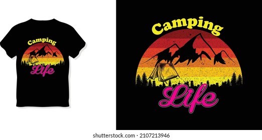 A Happy Camping Life T-shirt design