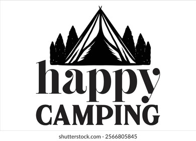 happy camping t shirt design