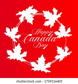 Happy Canada day. 1 st of july banner, poster.