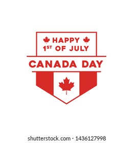 Happy Canada Day. 1st July. First of July Canada Day. Vector Illustration greeting cards. Canadian Maple leaves on a white background. Vector Illustration.