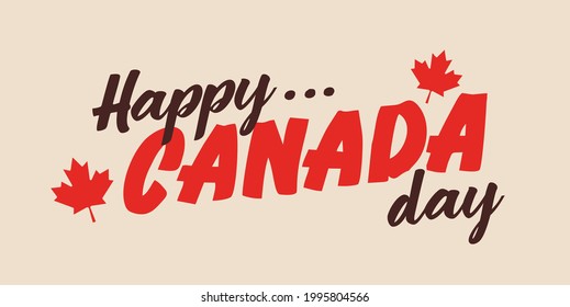 Happy Canada Day. 1st July. National Day of Canada. Vector Illustration. Banner Design.