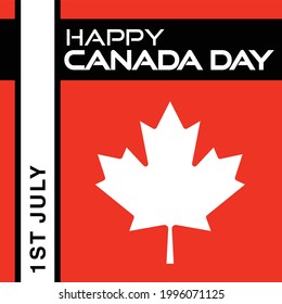 Happy Canada Day. 1st July. National Day of Canada. Vector Illustration. Banner and Greeting Design.
