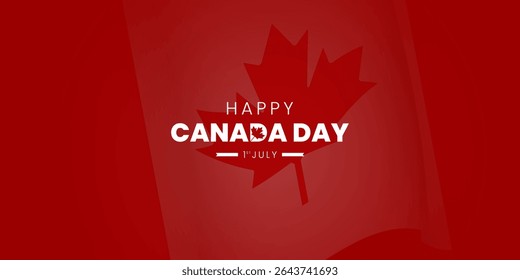 Happy Canada Day 1st of July Background Design. Banners, Posters, Greeting Cards. Canada Vector Illustration.