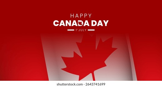 Happy Canada Day 1st of July Background Design. Banners, Posters, Greeting Cards. Canada Vector Illustration.