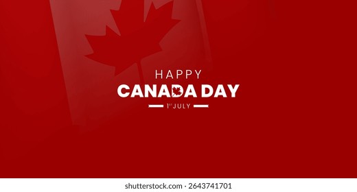 Happy Canada Day 1st of July Background Design. Banners, Posters, Greeting Cards. Canada Vector Illustration.