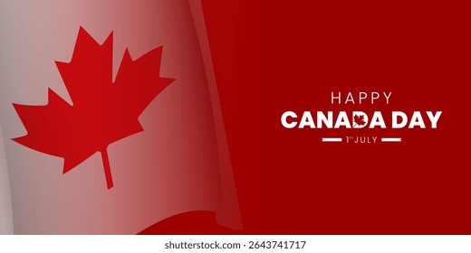 Happy Canada Day 1st of July Background Design. Banners, Posters, Greeting Cards. Canada Vector Illustration.