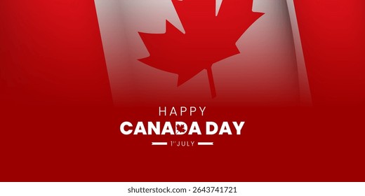 Happy Canada Day 1st of July Background Design. Banners, Posters, Greeting Cards. Canada Vector Illustration.