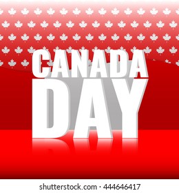 Happy Canada Day. Abstract background with Maple Leaf. Stock vector.