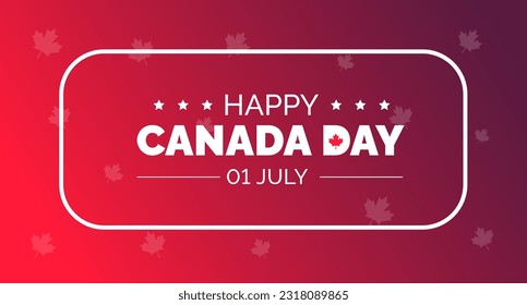 Happy Canada day background or banner design template celebrated in 1 July. Canada Independence day background.