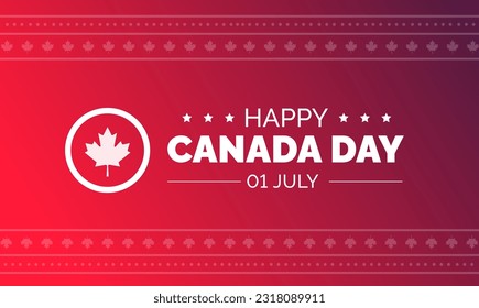 Happy Canada day background or banner design template celebrated in 1 July. Canada Independence day background.