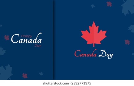 Happy Canada Day Background or Banner Design for Canada Independence Day