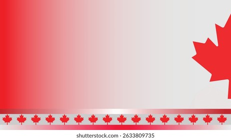 happy canada day background copy space area with maple leaf symbolizing patriotism. perfect for canadian holiday events and promoting national pride