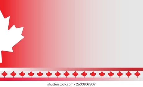 happy canada day background copy space area with maple leaf symbolizing patriotism. perfect for canadian holiday events and promoting national pride