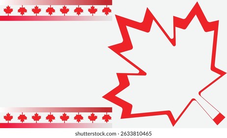 happy canada day background copy space area with maple leaf symbolizing patriotism. perfect for canadian holiday events and promoting national pride