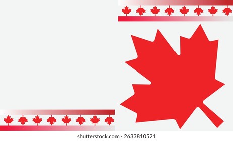happy canada day background copy space area with maple leaf symbolizing patriotism. perfect for canadian holiday events and promoting national pride