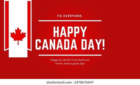 HAPPY Canada Day Background Design. Banner, Poster, Greeting Card. Vector Illustration.
