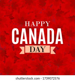 Happy Canada Day Background greeting card. Vector Illustration EPS10