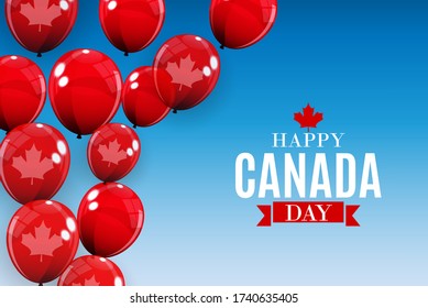 Happy Canada Day Background greeting card. Vector Illustration EPS10