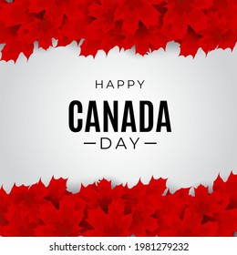 Happy Canada Day Background greeting card. Vector Illustration EPS10