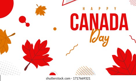 Feliz vector de ilustración de fondo del día de la canada. Vector de fondo único del día de la canada