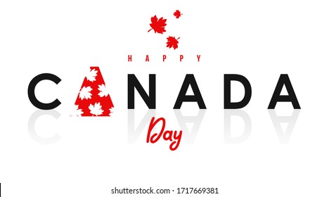 Happy canada day background illustration vector. Unique canada day background vector